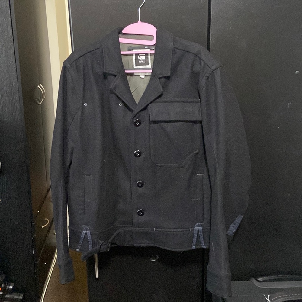 G-Star wool pea coat/moto  style jacket. Warm and light. High quality wool.